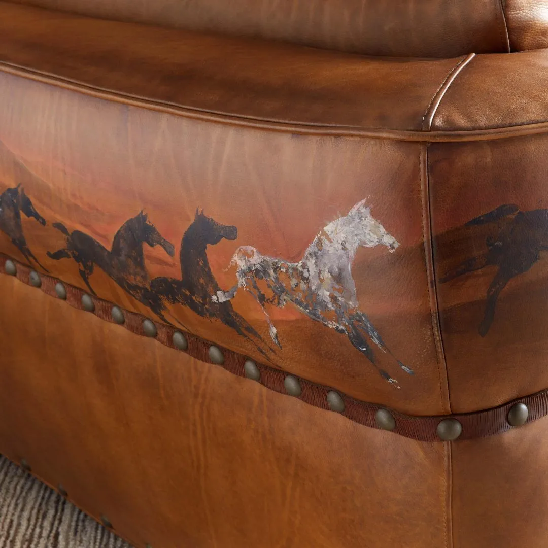 Duncan Mustang Leather Couch