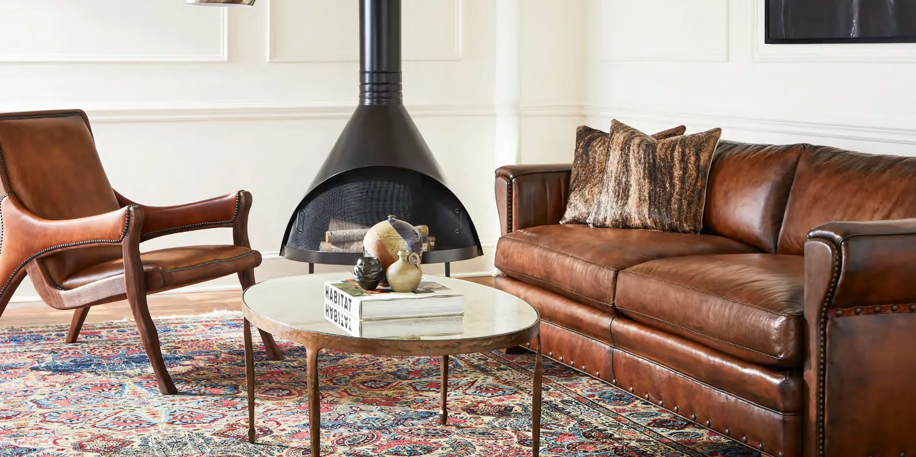 Duncan Mustang Leather Couch