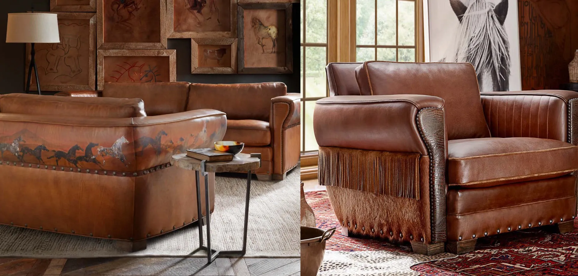 Duncan Mustang Leather Couch
