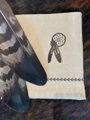 Eagle Feather Embroidered Cloth Napkins blender, kitchen appliance