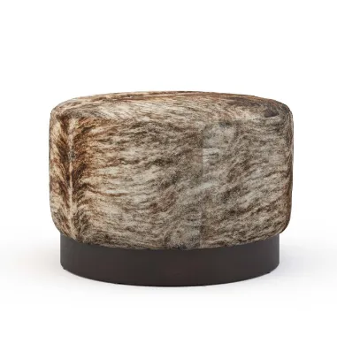 Eastwood Cowhide Swivel Ottoman