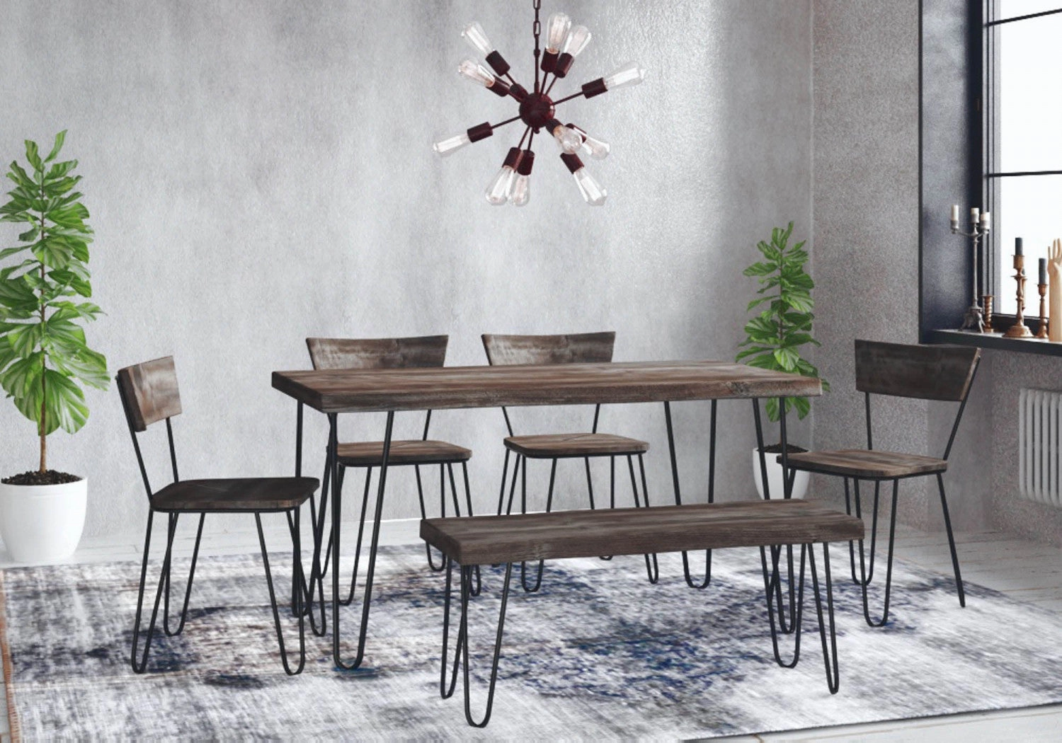 Eberlinn Dining Chair - Matte Brown - Set of Two