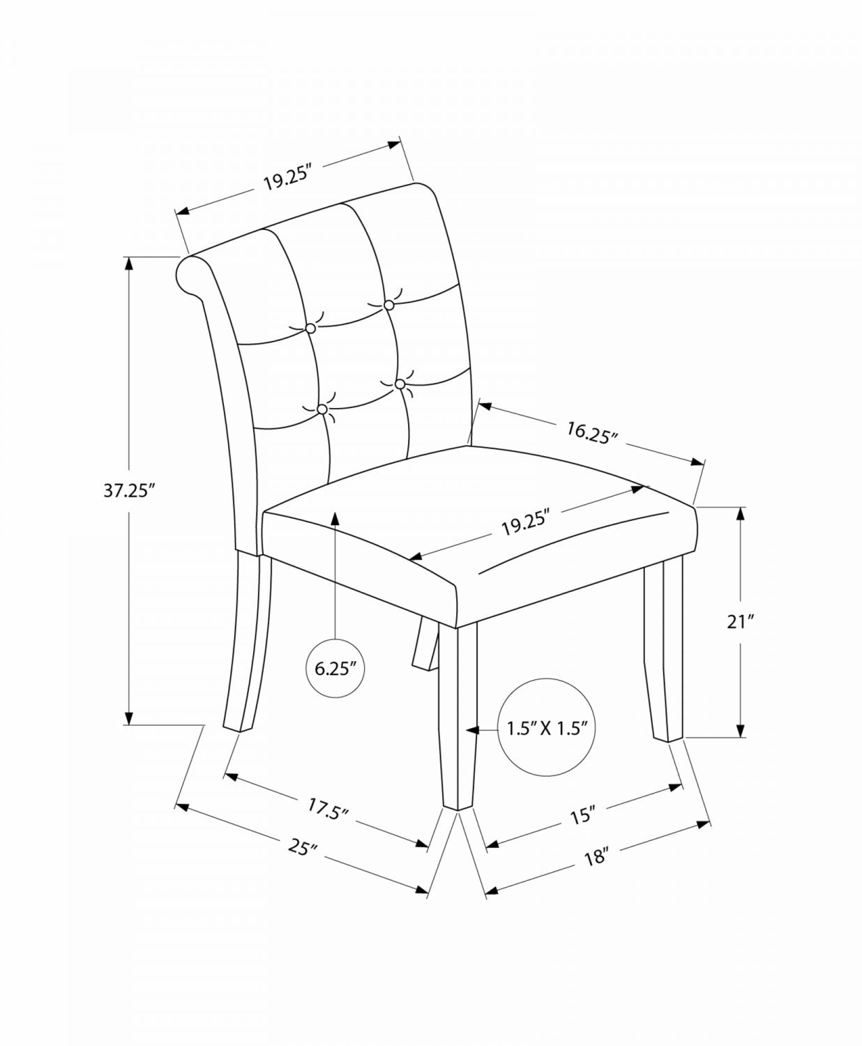 Edwin Dining Chair - Orange - Set Of Two