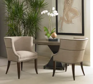 Elegant Linen Pull Up Chair vanity mirror, wall mirror