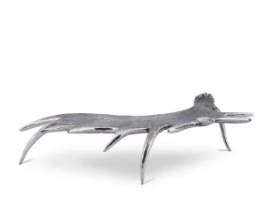 Elevated Antler Serving Tray shower curtain, waterproof liner