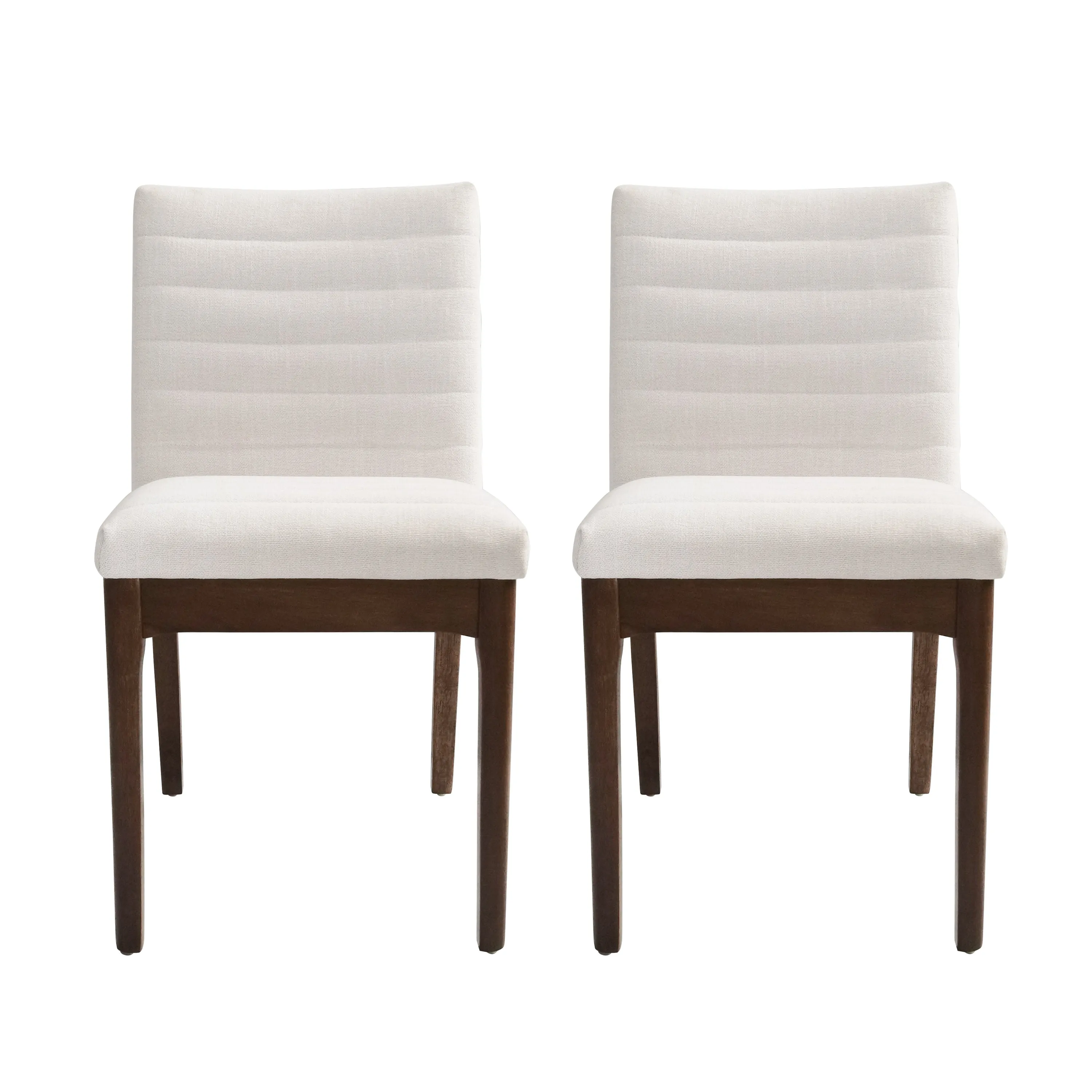 Elisson Mid Century Modern Channel Stitch Dining Chairs, Set of 2 dining table set, 6-piece dining set