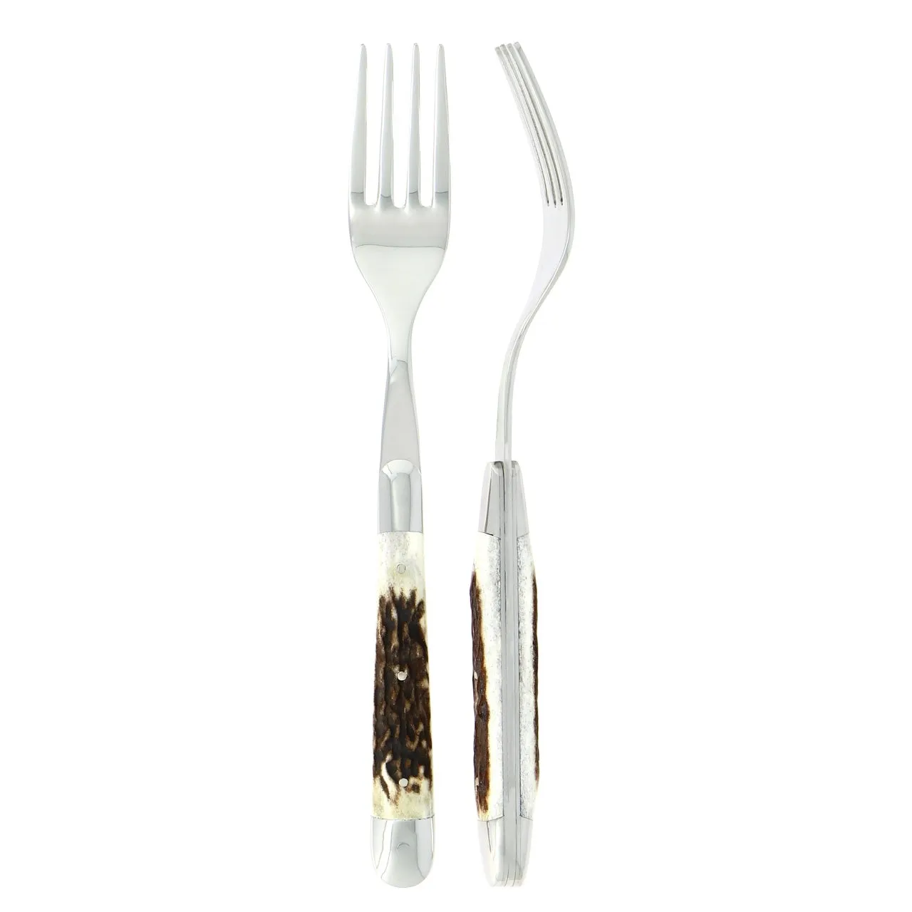 Elk Horn Shiny Finish Fork Sets