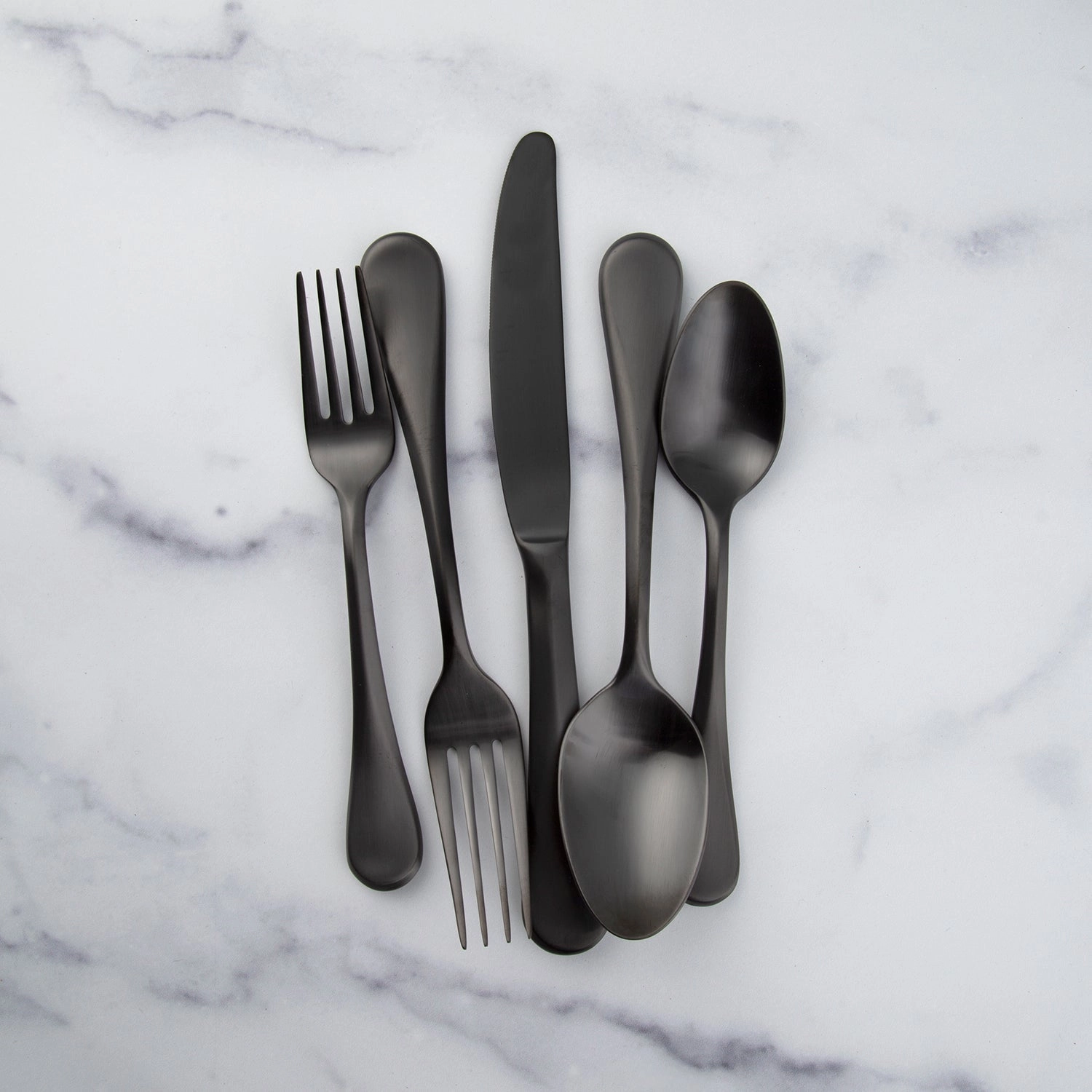 Eloquence Black Satin 20 Piece Flatware Set