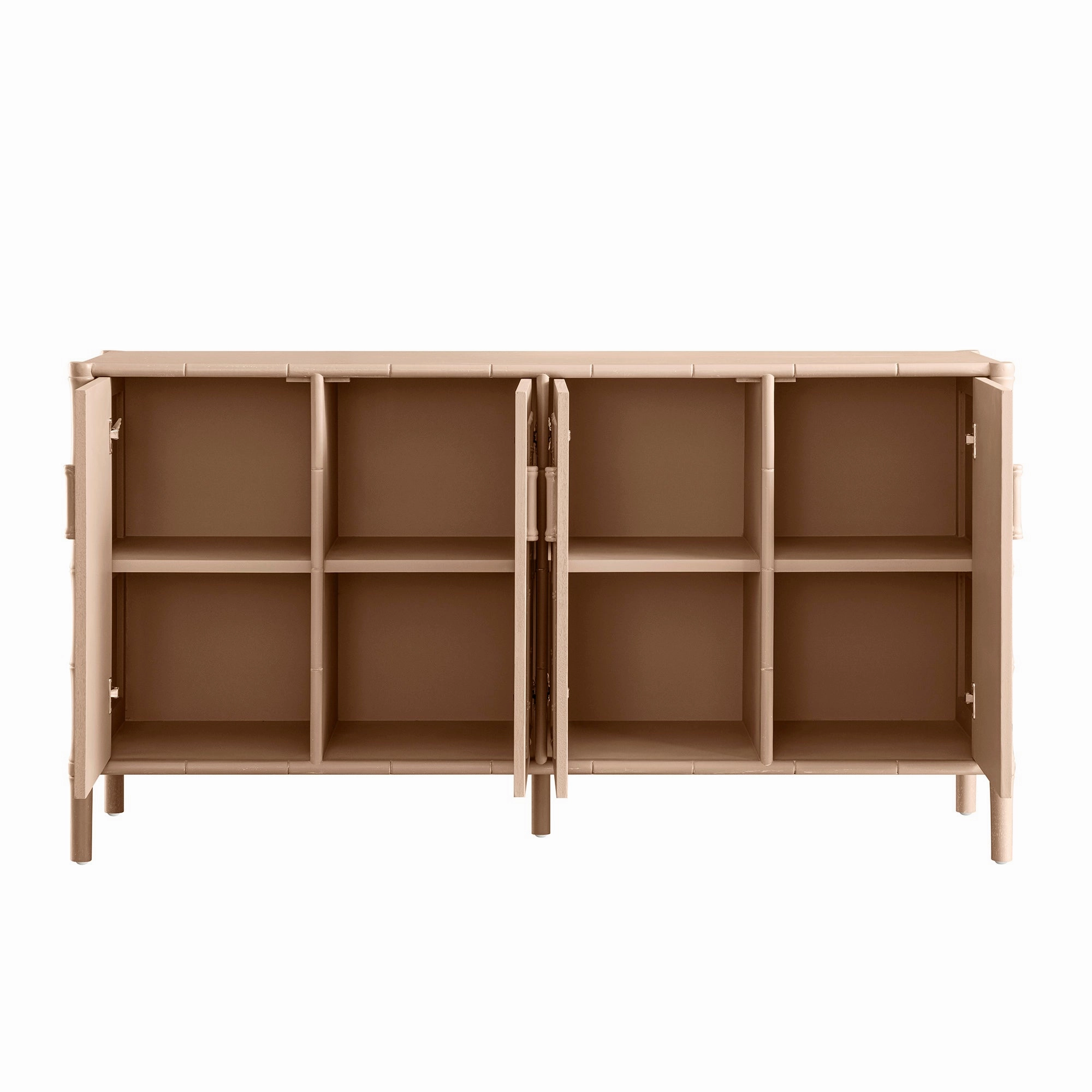 Elstowe Faux Bamboo Large Sideboard, Nude Pink