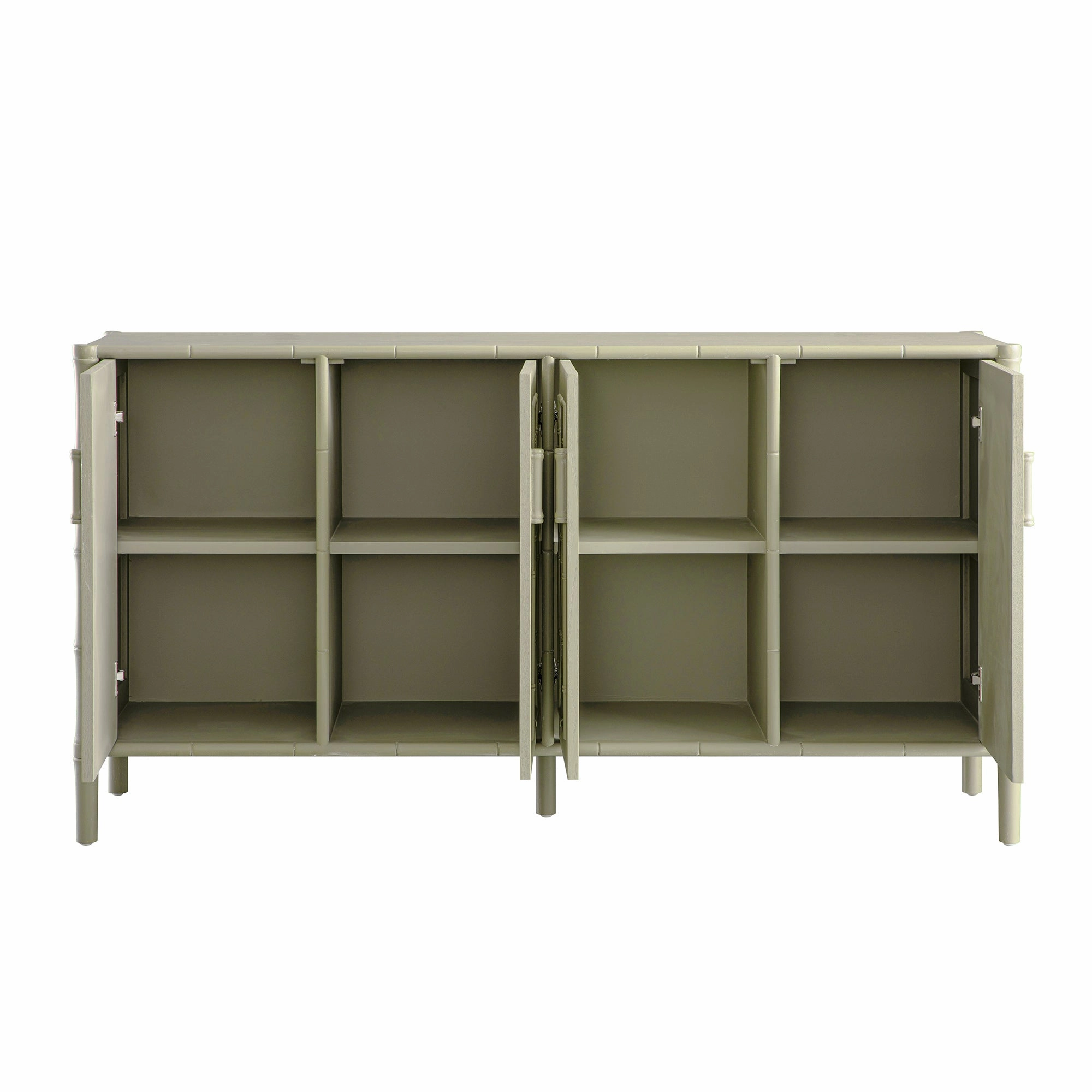 Elstowe Faux Bamboo Large Sideboard, Sage Green
