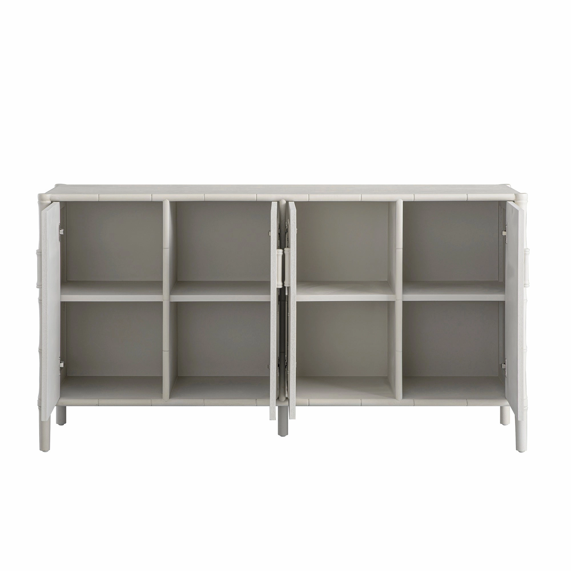 Elstowe Faux Bamboo Large Sideboard, Shaded White