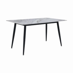 Emberly Sintered Stone Dining Table - Grey, Black