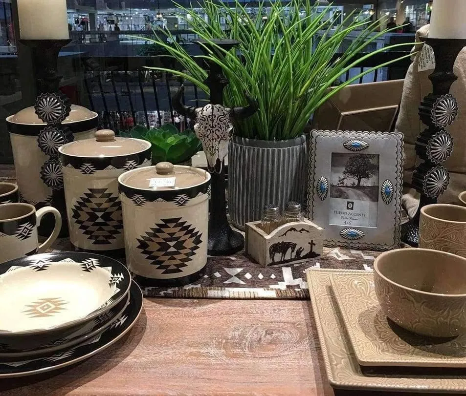 Embossed Taupe Dinnerware Set