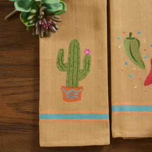 Embroidered Cactus Kitchen Towels blender, kitchen appliance