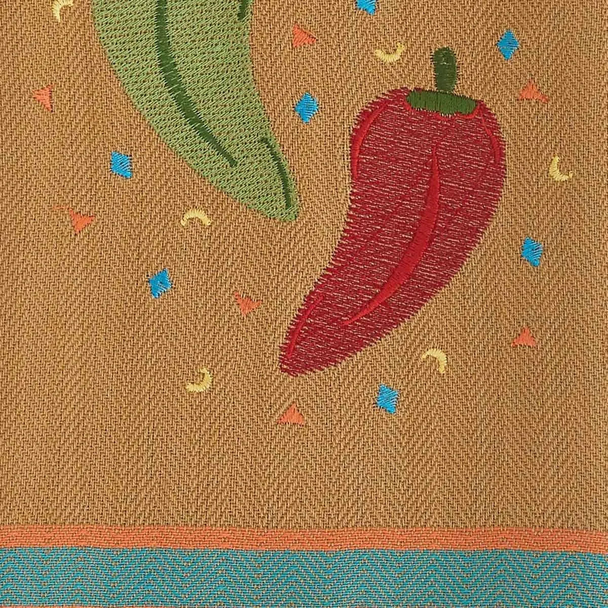 Embroidered Chili Pepper Kitchen Towels