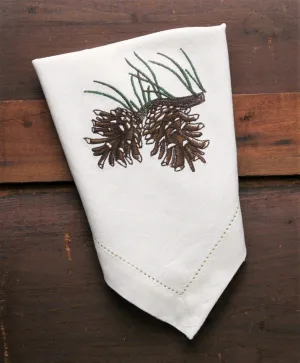 Embroidered Green Pines Cloth Napkins blender, kitchen appliance