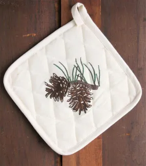 Embroidered Green Pines Pot Holders blender, kitchen appliance