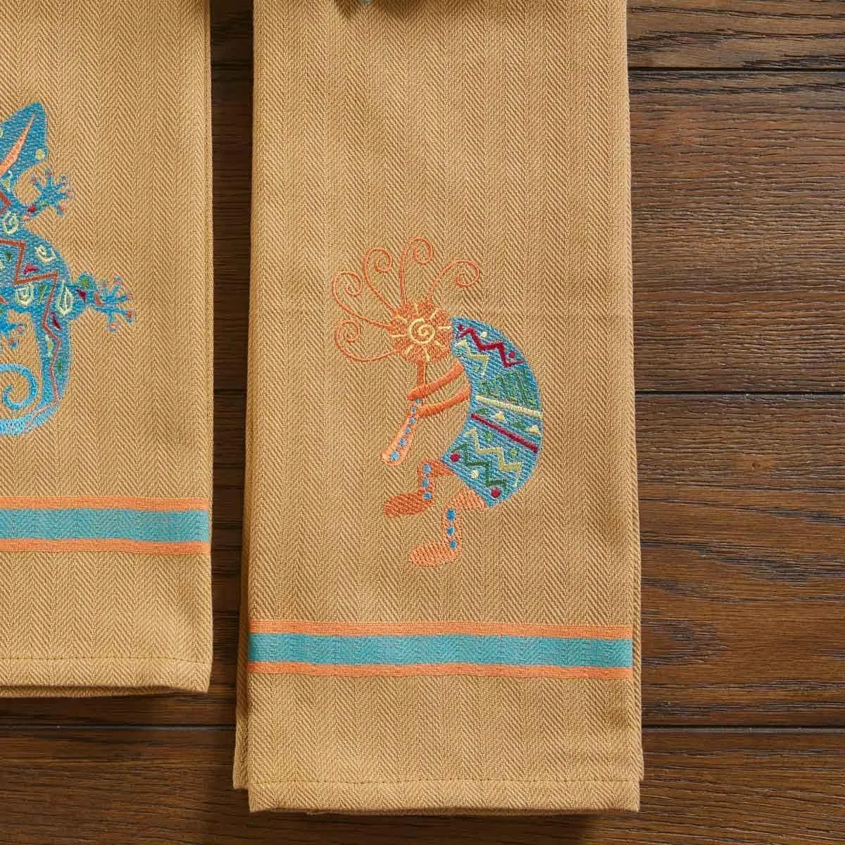 Embroidered Kokopeli Kitchen Towels blender, kitchen appliance