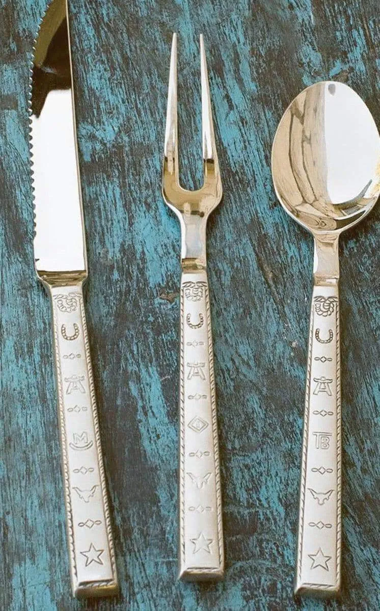 Engraved Rope & Brands Stainless Serving Set