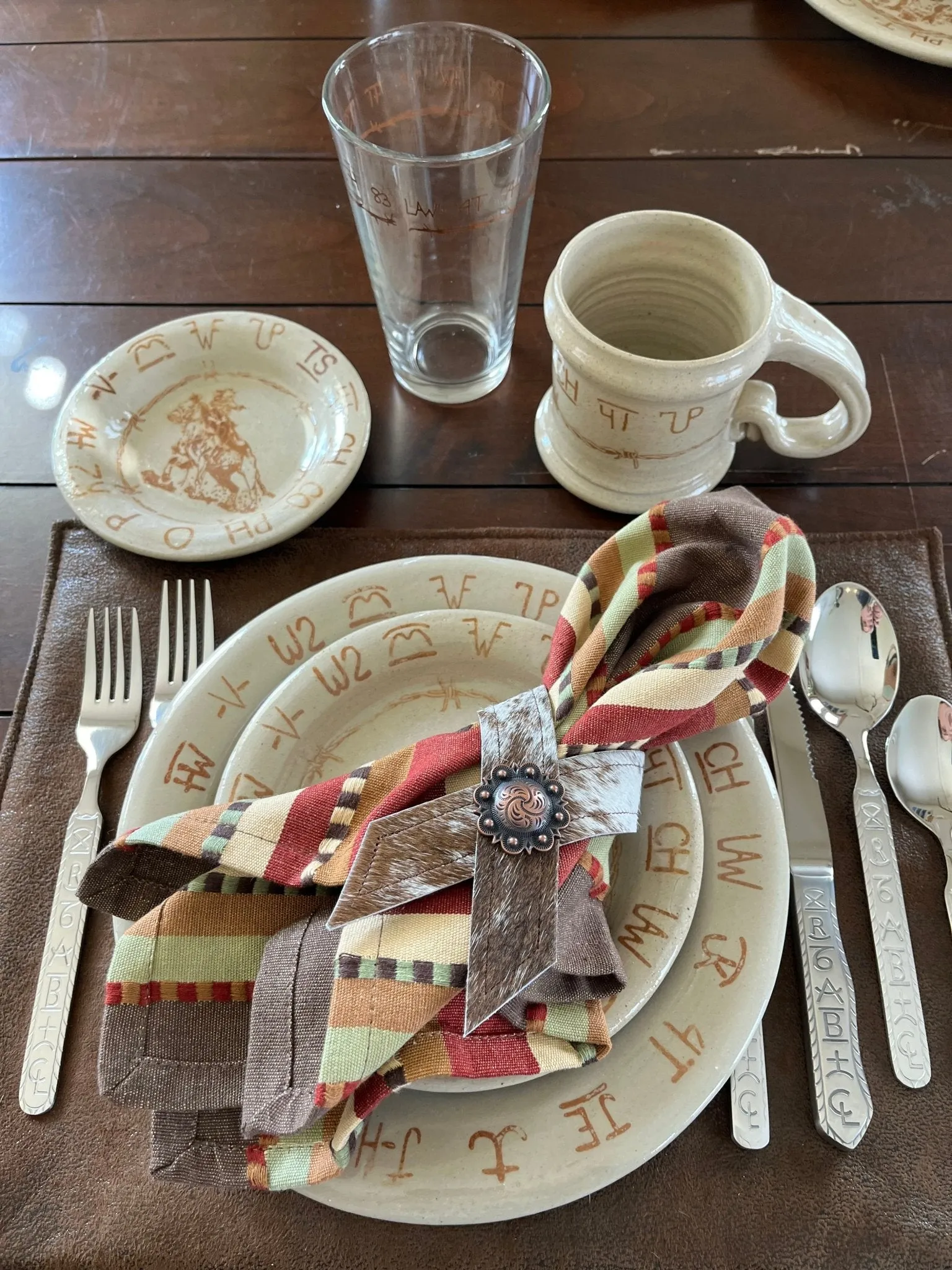 Engraved Rope & Brands Steak Knives