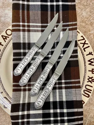 Engraved Rope & Brands Steak Knives toilet seat cover, slow close seat
