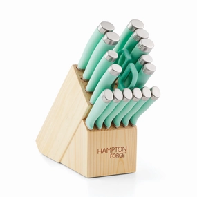 Epicure Pistachio 17 Piece Cutlery Block Set