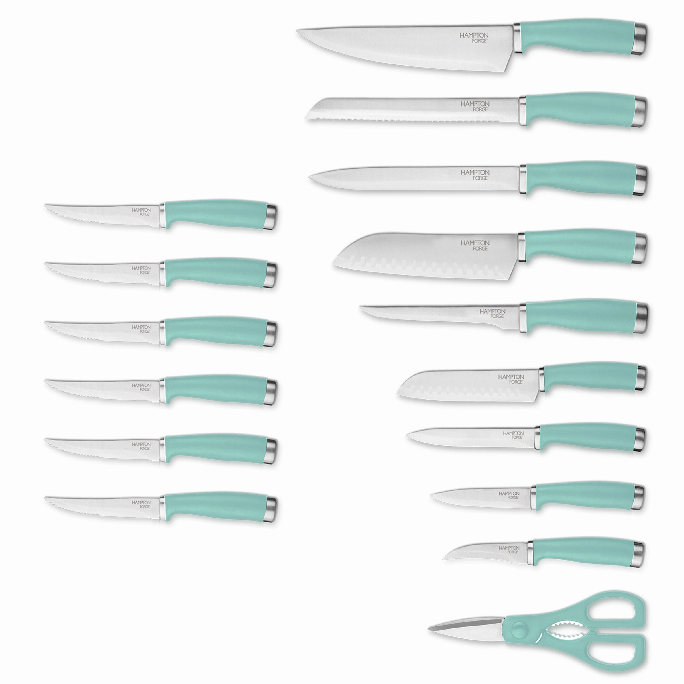 Epicure Pistachio 17 Piece Cutlery Block Set