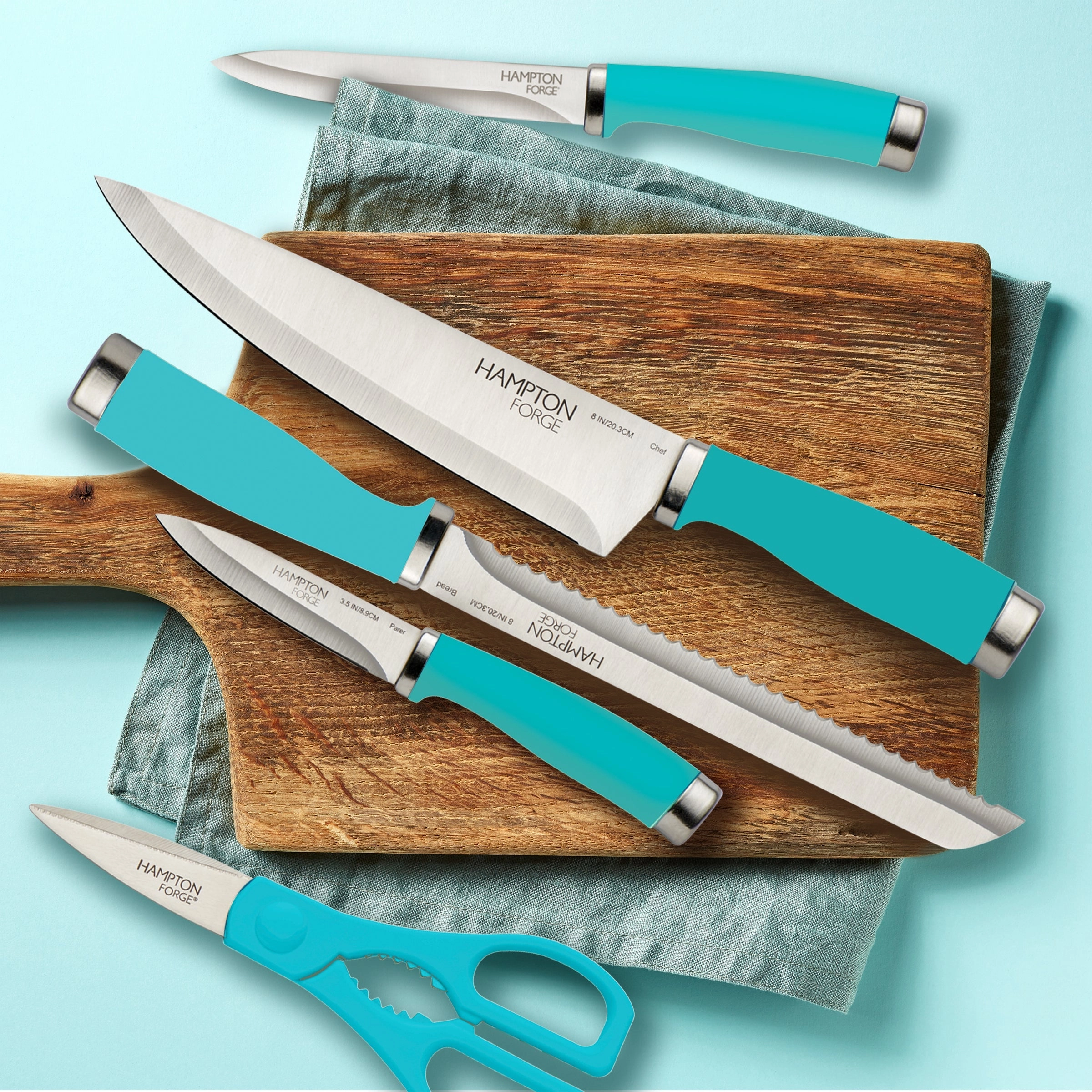 Epicure True Aqua 15 Piece Cutlery Block Set