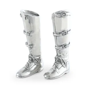 Equestrian Field Boot Salt & Pepper Shakers shower curtain, waterproof liner