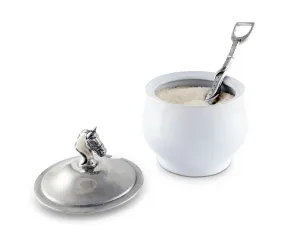 Equestrian Sugar Bowl and Spoon shower curtain, waterproof liner