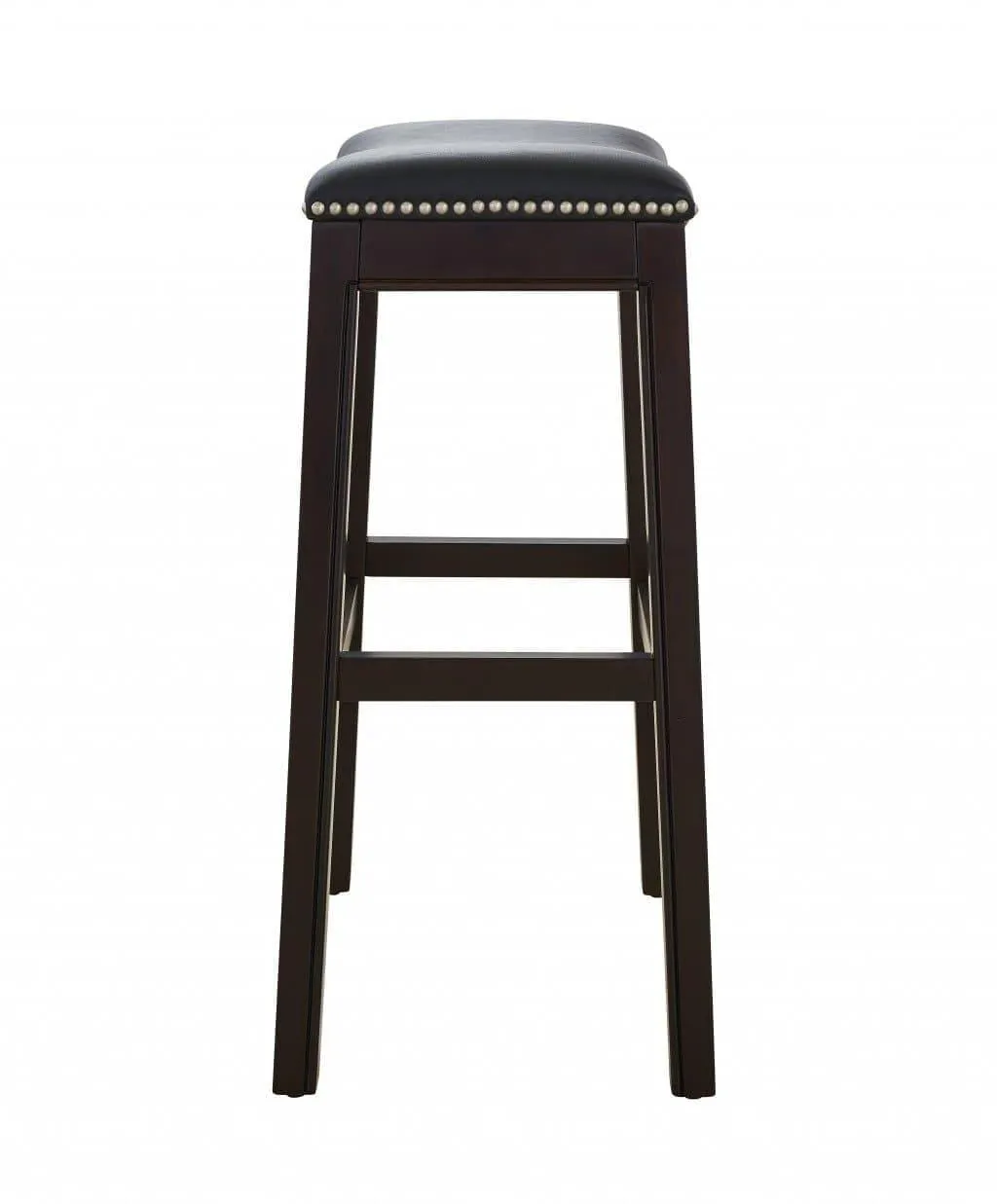 Espresso & Black Saddle Style Bar Stool 30"