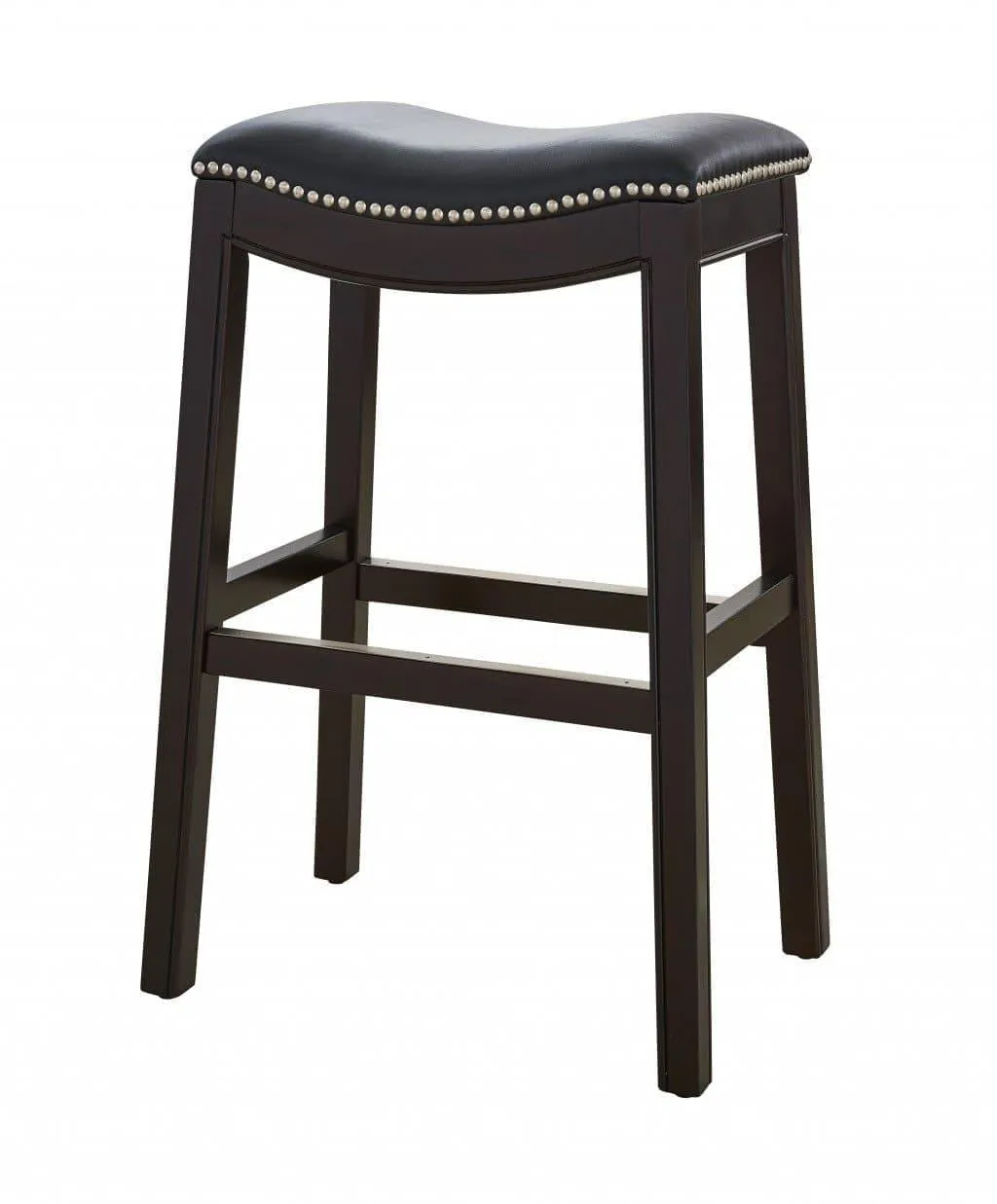 Espresso & Black Saddle Style Bar Stool 30"