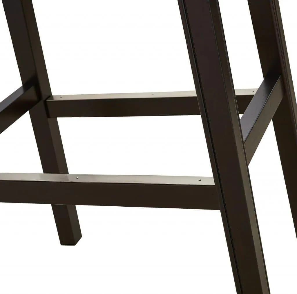 Espresso & Burgundy Saddle Style Bar Stool 30"