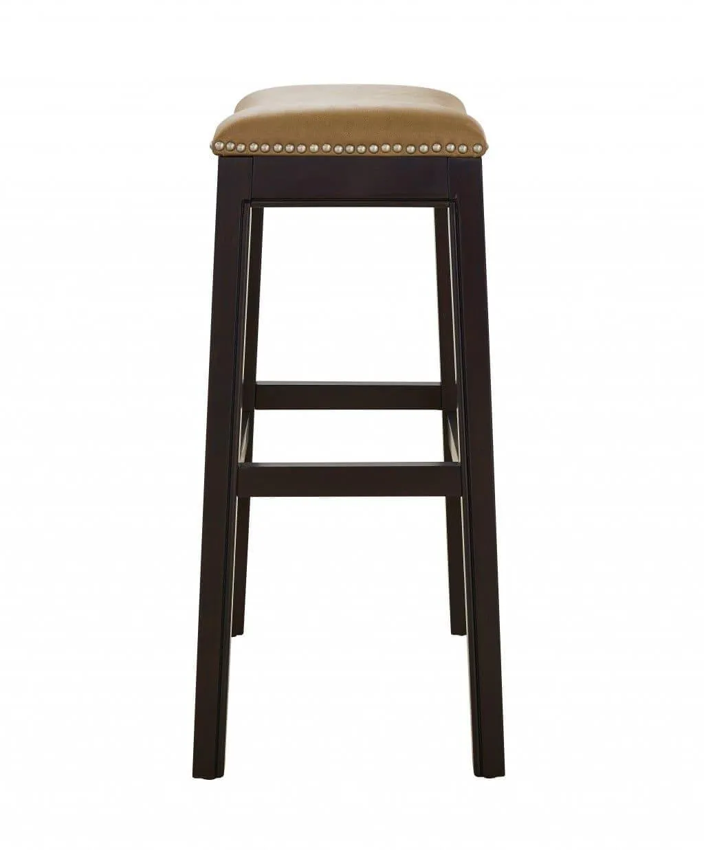 Espresso & Carmel Saddle Bar Stool 30"