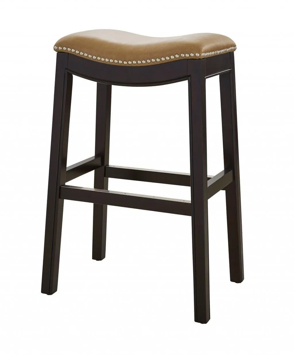 Espresso & Carmel Saddle Bar Stool 30" gaming chair, computer chair