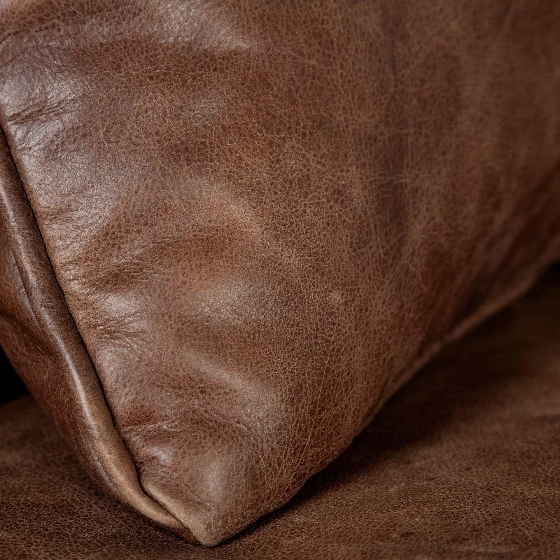 Espresso Brown Wide Leather Accent Chair