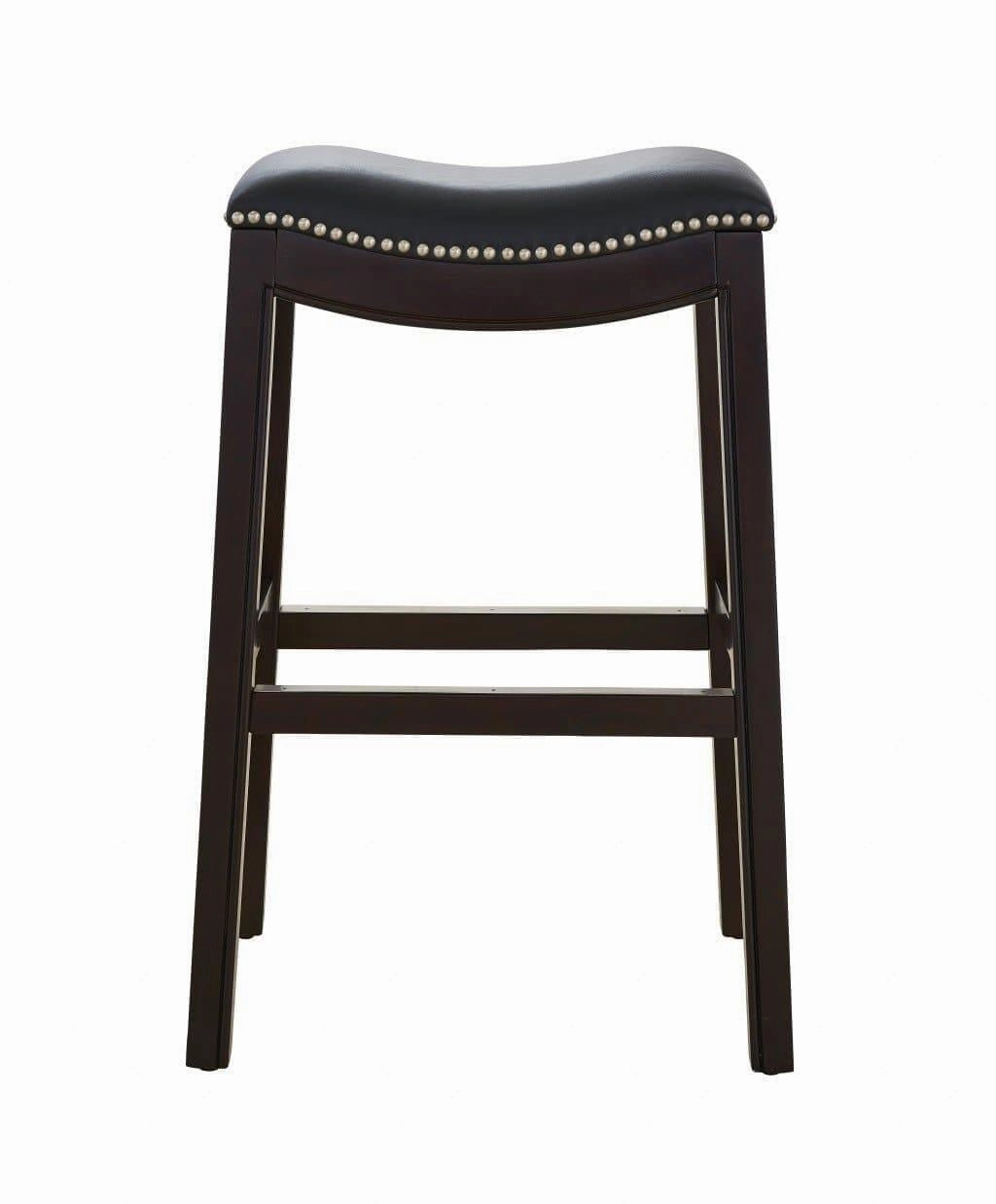 Espresso & Black Saddle Style Bar Stool 30"