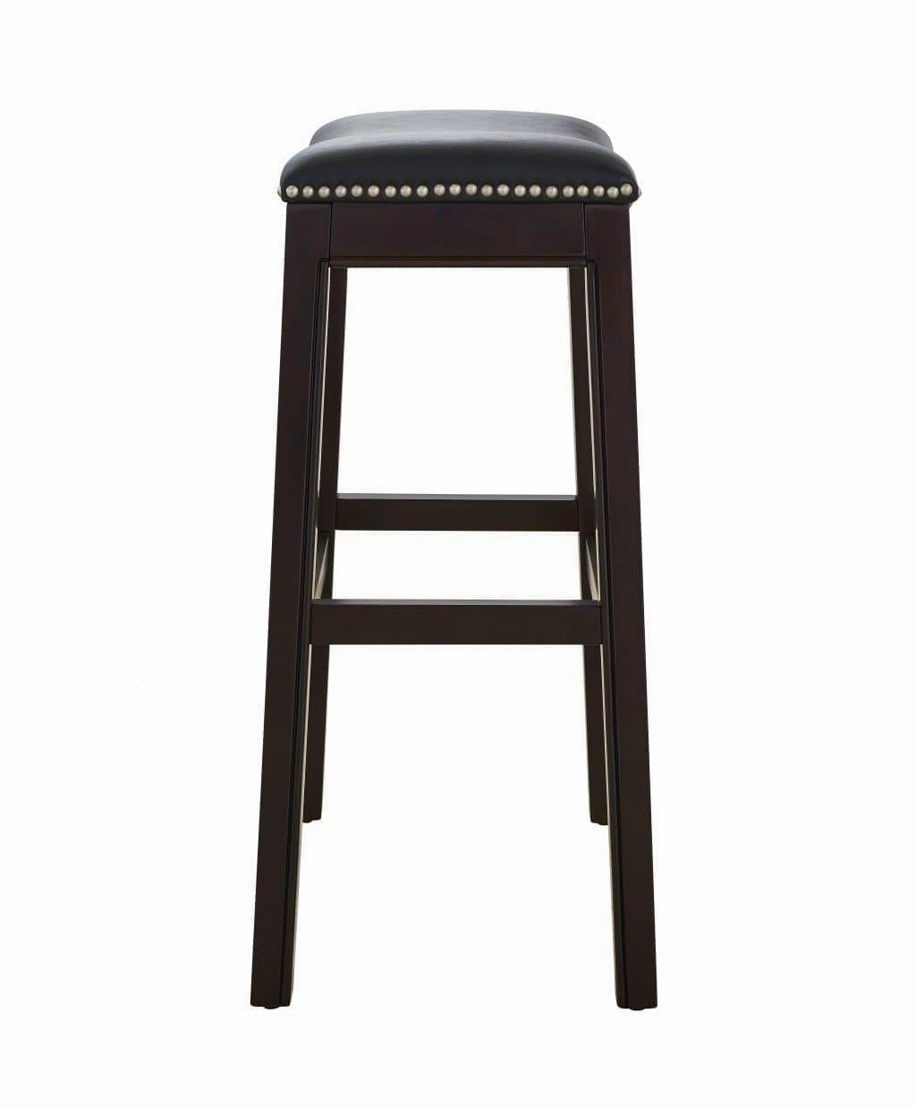 Espresso & Black Saddle Style Bar Stool 30"