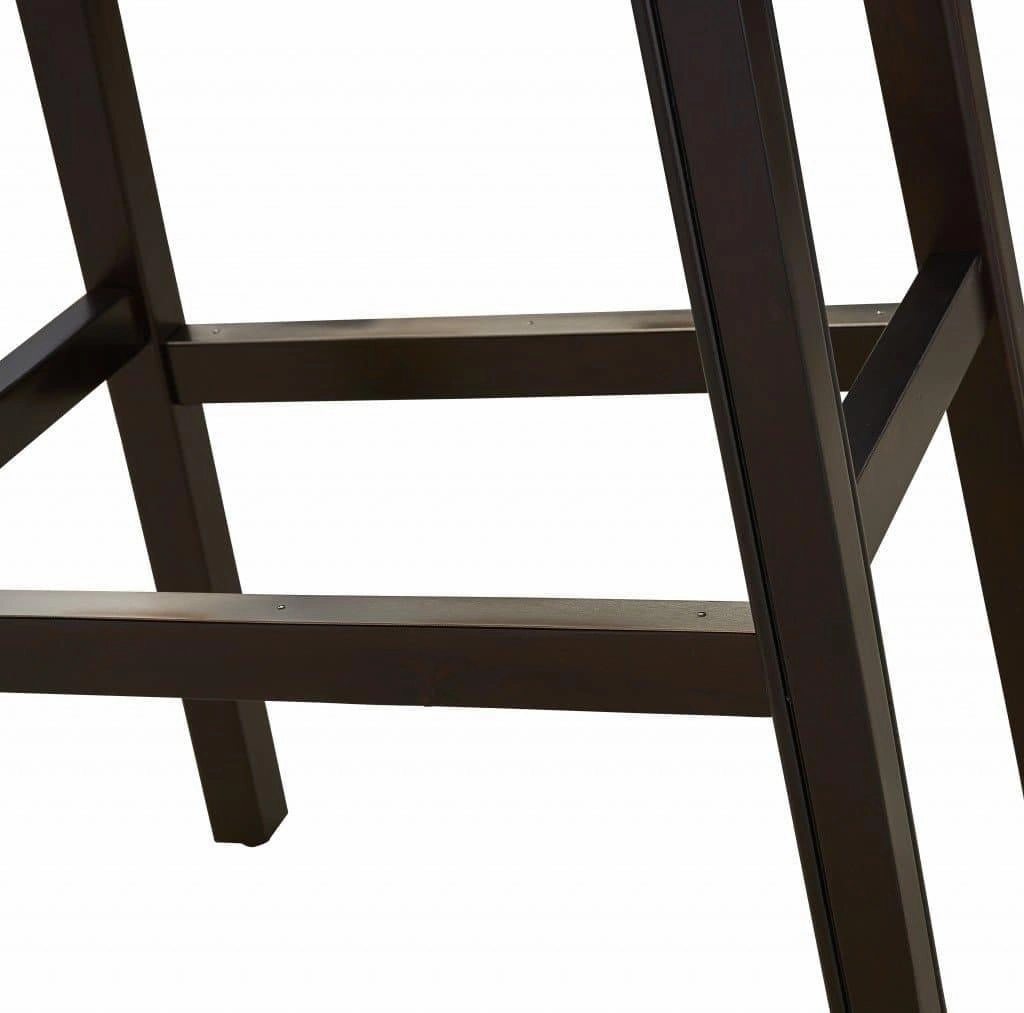 Espresso & Black Saddle Style Bar Stool 30"