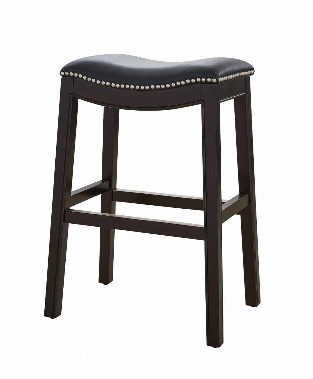Espresso & Black Saddle Style Counter Stool