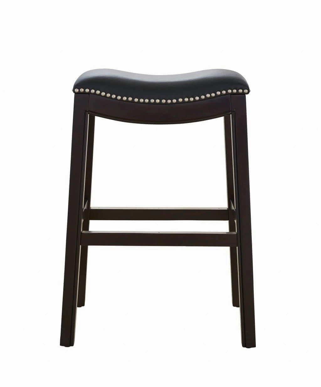 Espresso & Black Saddle Style Counter Stool
