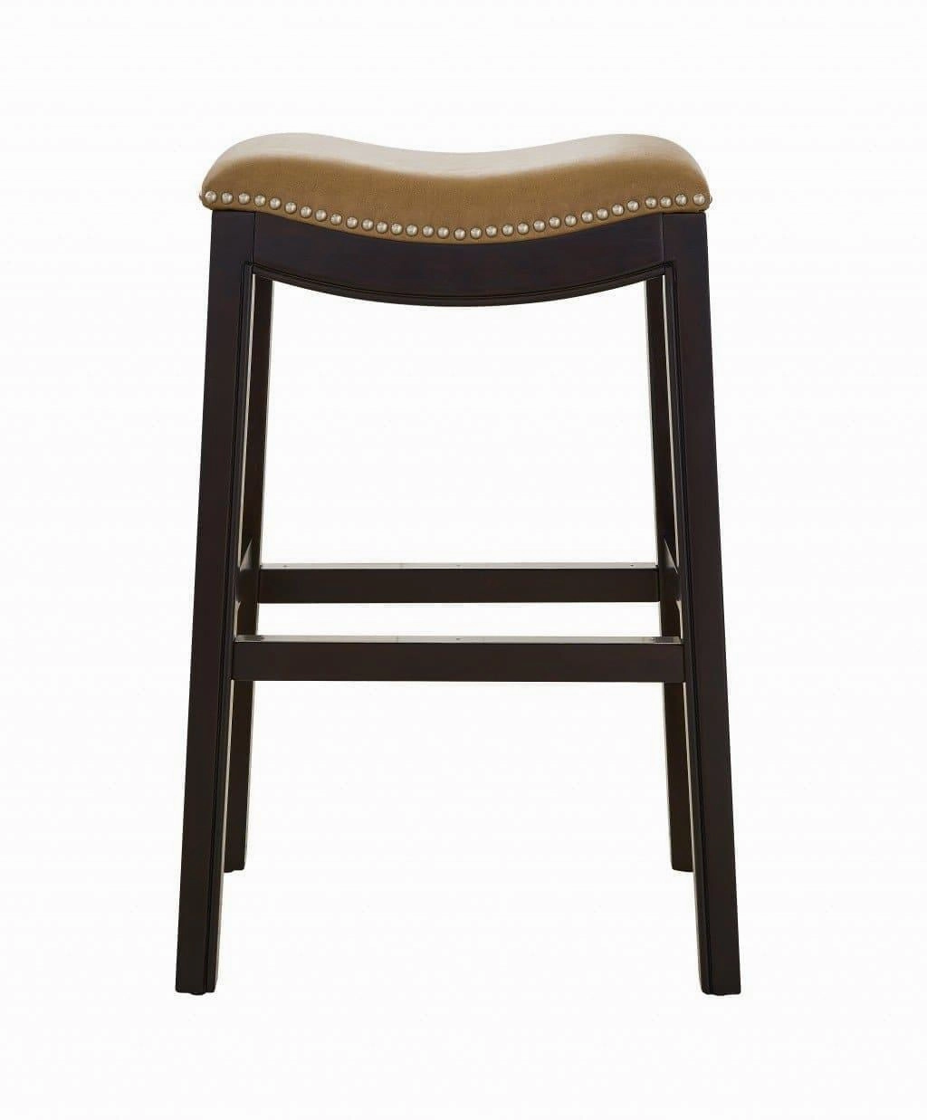 Espresso & Carmel Saddle Bar Stool 30"