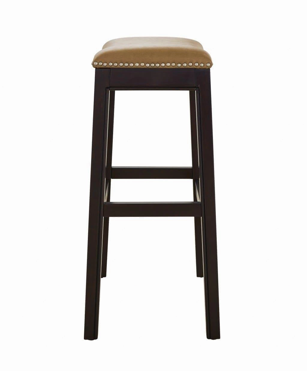 Espresso & Carmel Saddle Bar Stool 30"