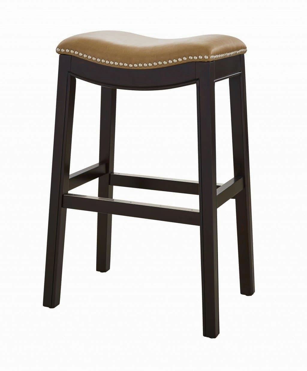 Espresso & Carmel Saddle Bar Stool 30" glassware set, wine glass