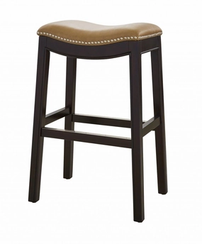 Espresso & Carmel Saddle Bar Stool 30" glassware set, wine glass