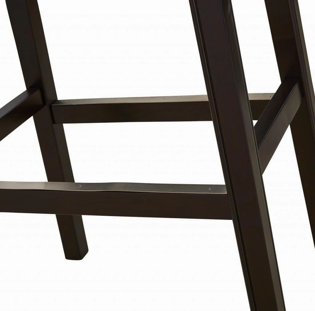 Espresso & Grey Saddle Style Bar Stool 30"