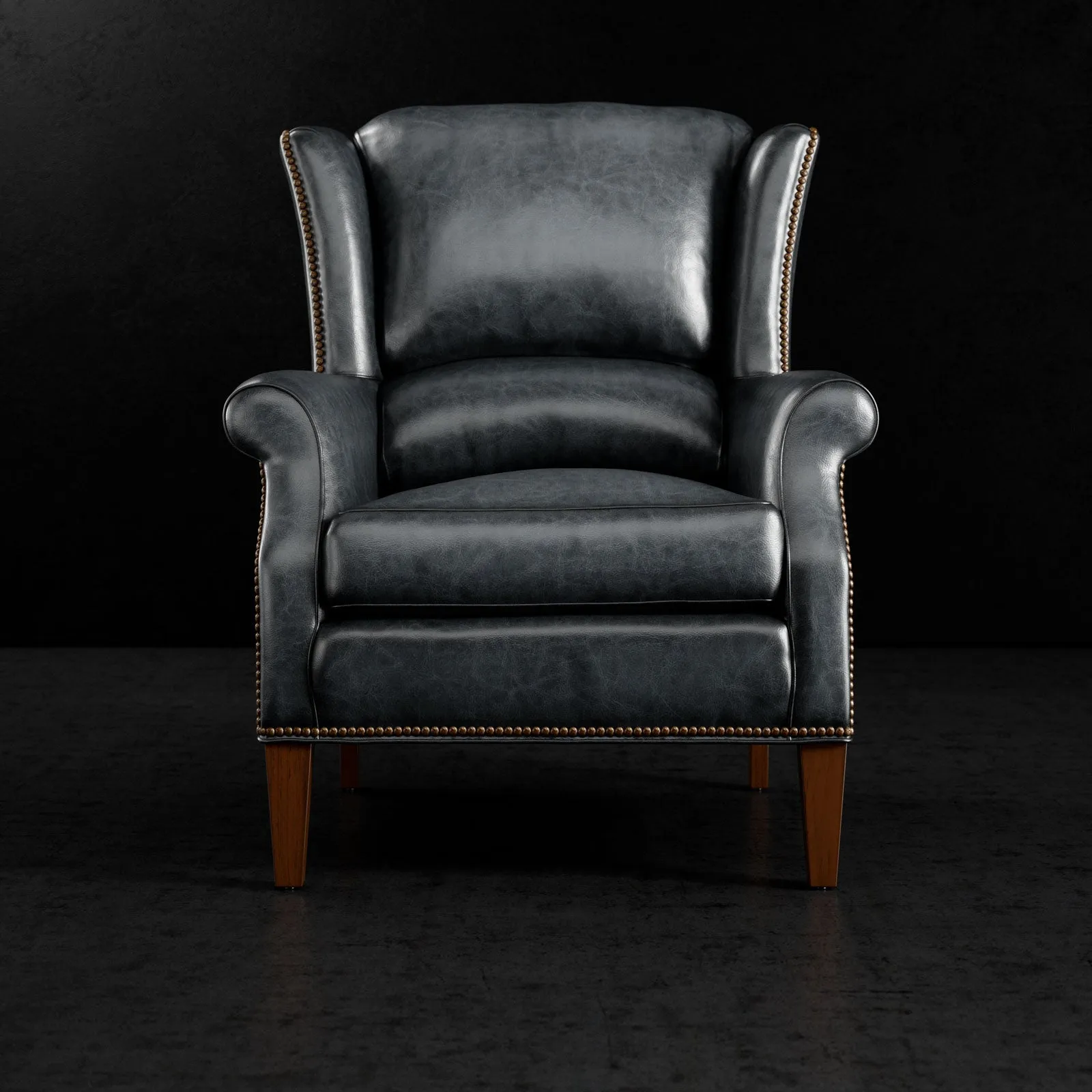 Estelle Luxury Wingback Leather Chair - 9 Colors