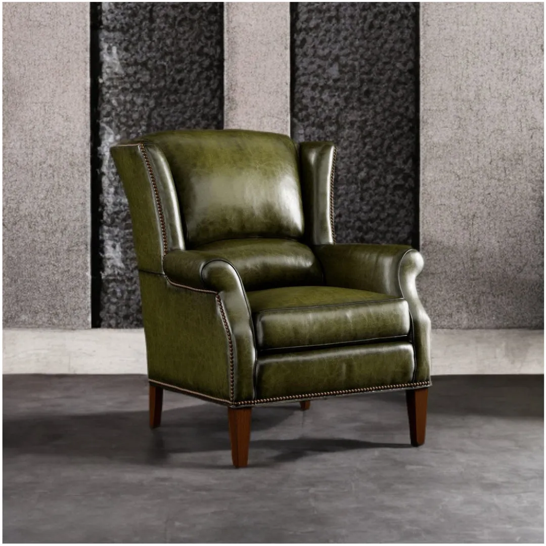 Estelle Luxury Wingback Leather Chair - 9 Colors vanity mirror, wall mirror