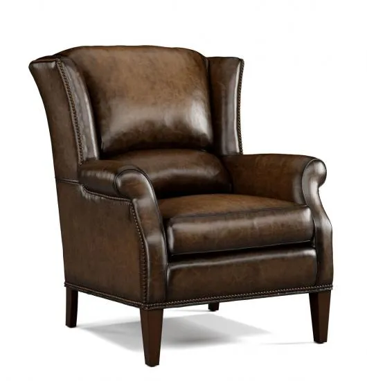 Estelle Luxury Wingback Leather Chair - 9 Colors