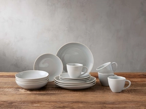Evora Dinnerware with Pasta Bowls (Set of 16)
